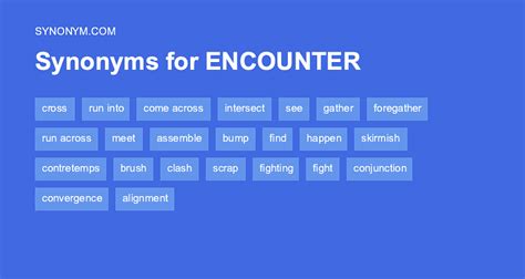 encounter antonyms|encountered synonyms in english.